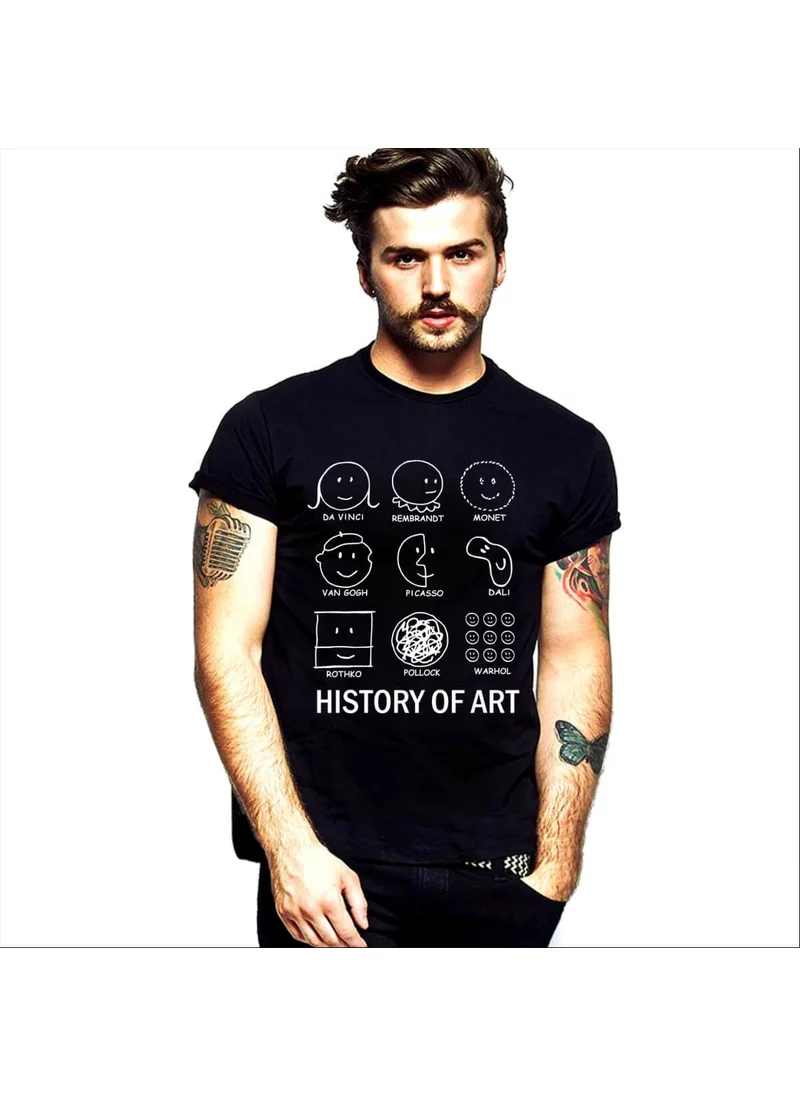 روك اند رول Art History Black Short Sleeve T-Shirt
