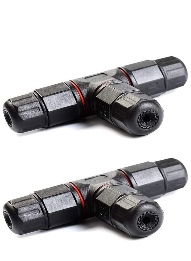 Generic 2pcs 3 Way Junction Box Connector IP68 Waterproof Electrical Junction Box Connector for 5mm- 10mm Cable Range  - Image 1
