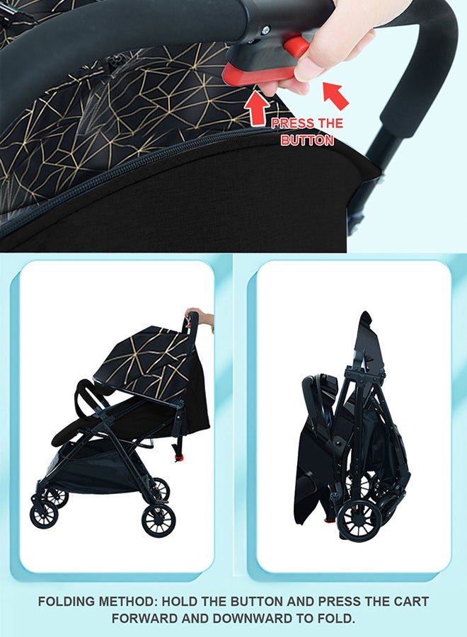 GOOTOY Auto Baby Stroller, Can Sit And Lie, Lightweight Single Stroller, Foldable And Portable Pram WIth Big Storage Basket, Travel Stroller For Newborn - Image 2