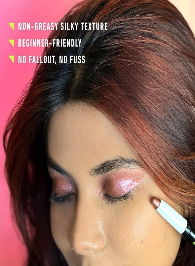Elitty Eyeshadow Stick | Shimmer | Waterproof | Easy to blend, non creasy, Beginner's Friendly eyeshadow | More than 24 Hour Stay | Sparkling Wine (Wine Red), 1.7g - Image 3