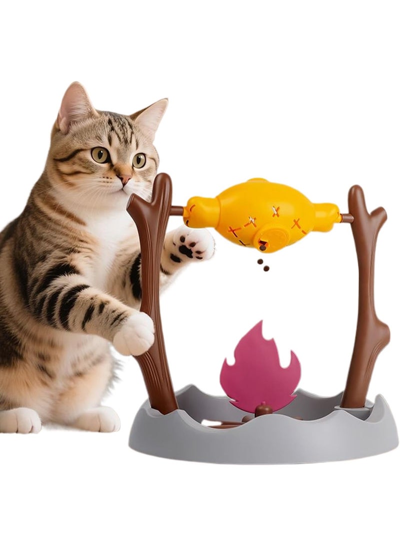 Cat Slow Feeder Puzzle | Interactive Cat Food Leakage Toy - 360 Degree Rotating Pet Food Dispensing Device for Mental Stimulation Cognitive Training Weight Management - Image 1