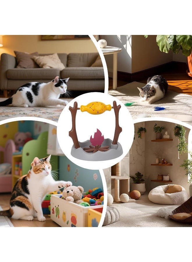 Cat Slow Feeder Puzzle | Interactive Cat Food Leakage Toy - 360 Degree Rotating Pet Food Dispensing Device for Mental Stimulation Cognitive Training Weight Management - Image 4