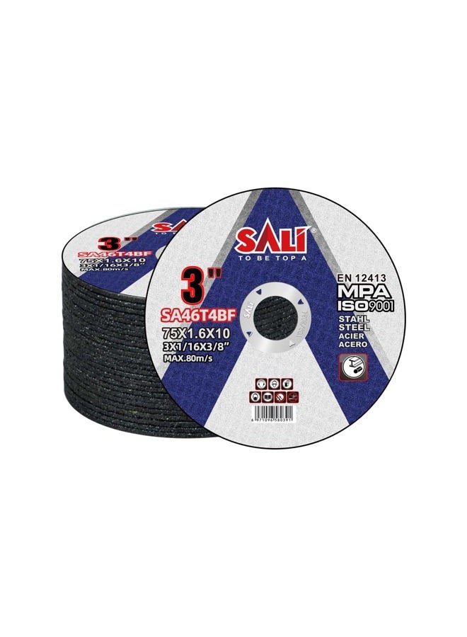 SALI 25 Pack Cut Off Wheels 3 Inch General Purpose Metal Cutting Wheel for 3 in Angle Grinders and Die Grinders- Cutting Disc Aggressive Cutting 3" x 1/16" x 3/8" Operating Up to 25000 RPM and 80 M/S - Image 1