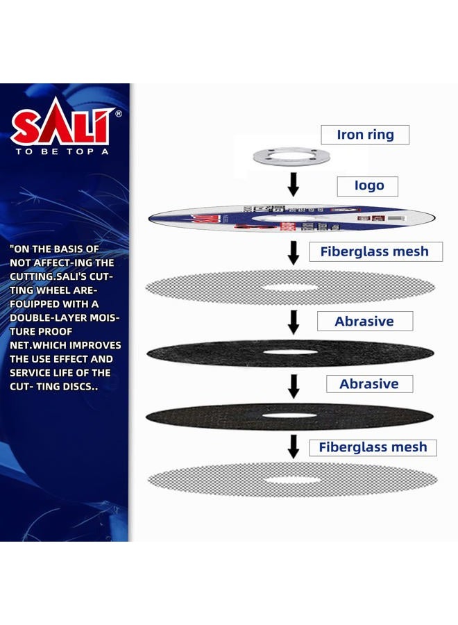 SALI 25 Pack Cut Off Wheels 3 Inch General Purpose Metal Cutting Wheel for 3 in Angle Grinders and Die Grinders- Cutting Disc Aggressive Cutting 3" x 1/16" x 3/8" Operating Up to 25000 RPM and 80 M/S - Image 4