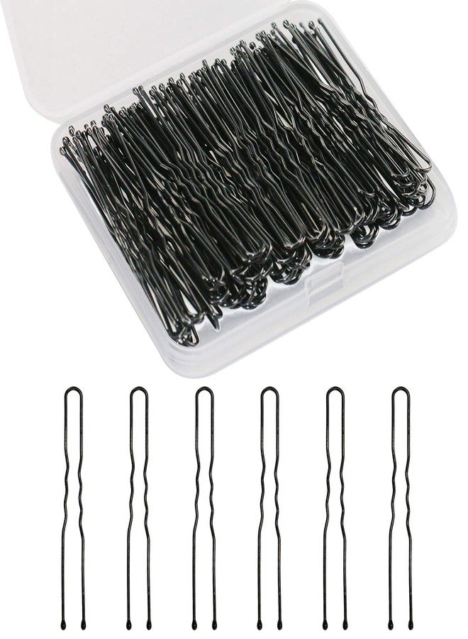 sevensun U Shaped Hair Pins, Sevensun 100PCS Ladies Hair Bun HairPin, With Storage Box, (2.4Inches), (Black) - Image 1