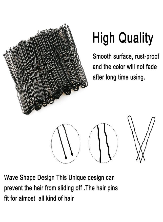 sevensun U Shaped Hair Pins, Sevensun 100PCS Ladies Hair Bun HairPin, With Storage Box, (2.4Inches), (Black) - Image 3