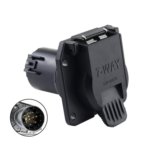 ZIMISI Replacement 7Way RV Blade Socket USCAR to 7 Pin VehicleSide FemaleEnd Socket Trailer Connector for Ford Chevy Silverado Trailer Plug Factory Tow Package 7 Pin Socket Required 1PC - Image 1