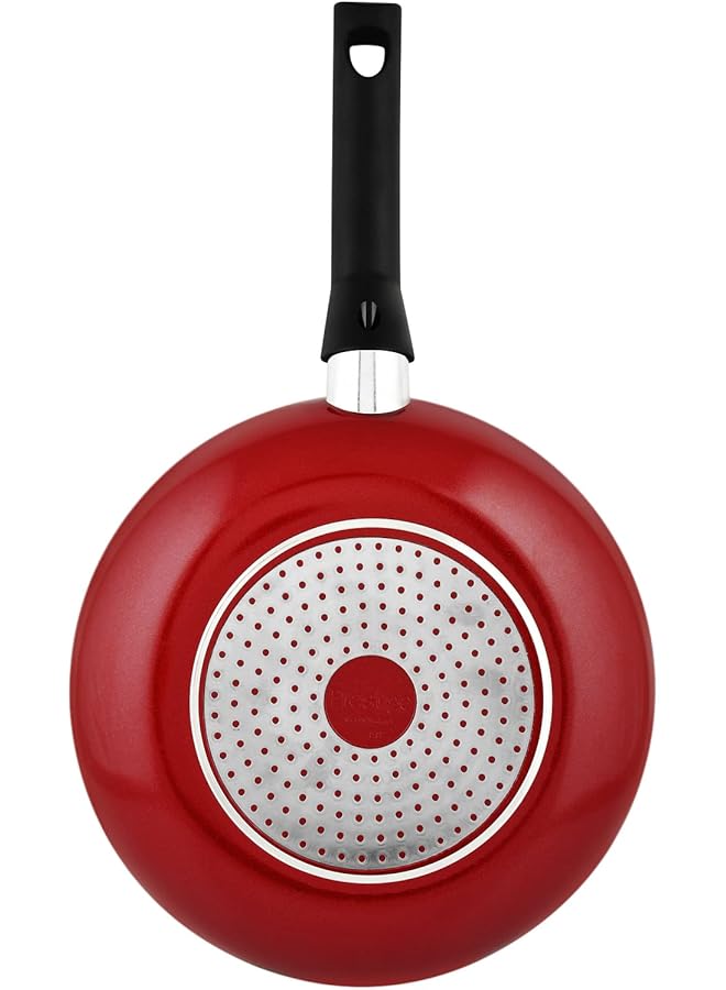 برستيج مقلاة سيف كوك من الألومنيوم مع مقلاة غير لاصقة، 24 سم، أحمر، 2724558585557 - Image 4