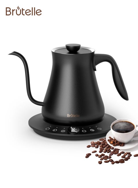 غلاية كهربائية V60 غلاية قهوة غلاية Gooseneck 800 مل 1200 واط تسخين سريع 304 من الفولاذ المقاوم للصدأ مع 100 قطعة من فلتر ورقي 02 V60