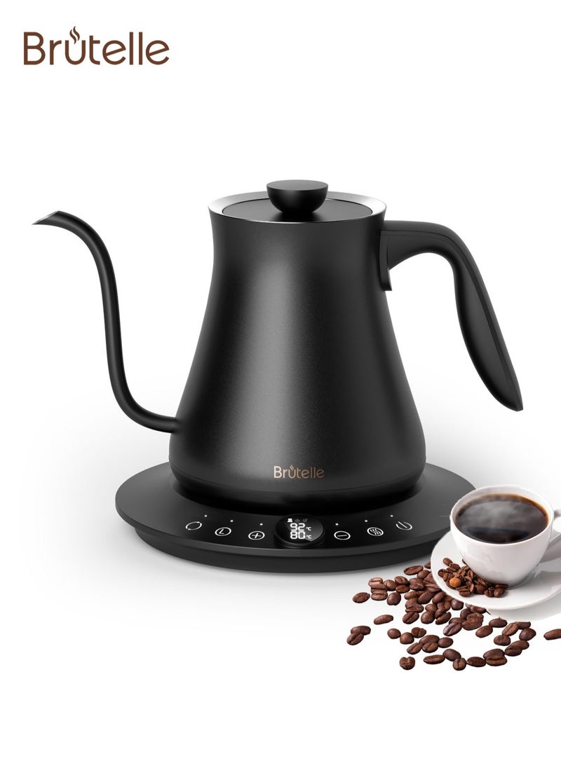 Brutelle Electric Kettle V60 Coffee Kettle Gooseneck Kettle 800Ml 1200W Fast Heating 304 Stainless Steel With 100Pcs 02 V60 Paper Filter  - Image 1