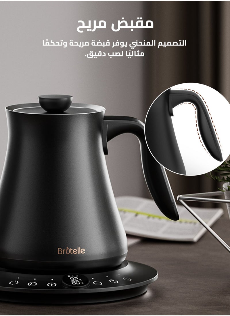 Brutelle Electric Kettle V60 Coffee Kettle Gooseneck Kettle 800Ml 1200W Fast Heating 304 Stainless Steel With 100Pcs 02 V60 Paper Filter  - Image 5