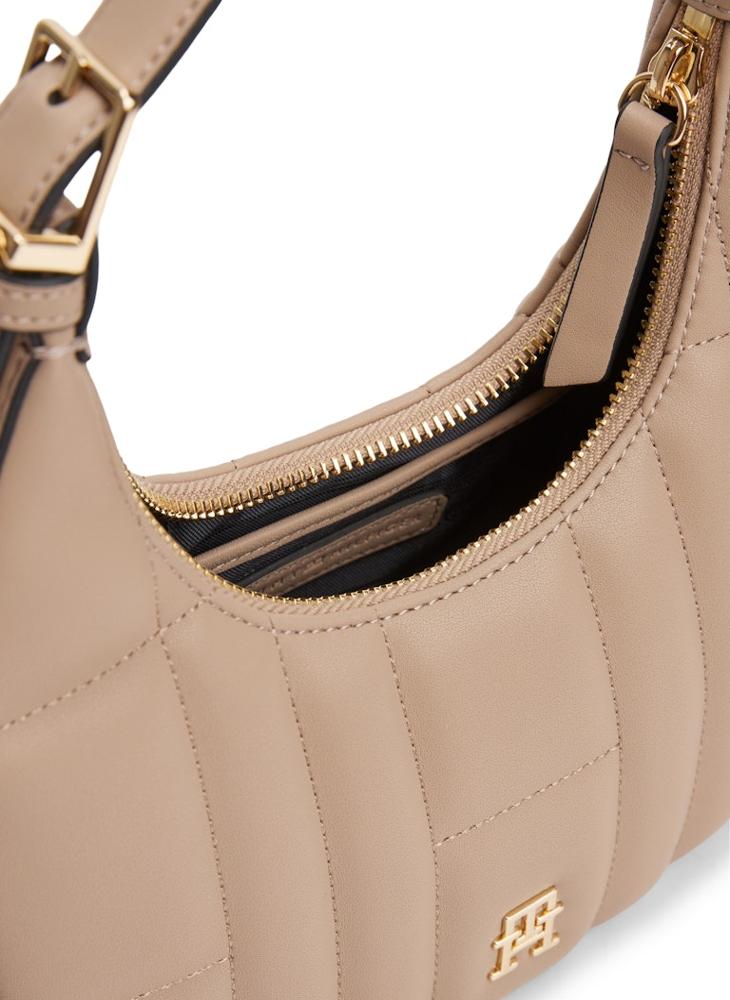 TOMMY HILFIGER Logo Detailed Zip Through Hobo  - Image 4