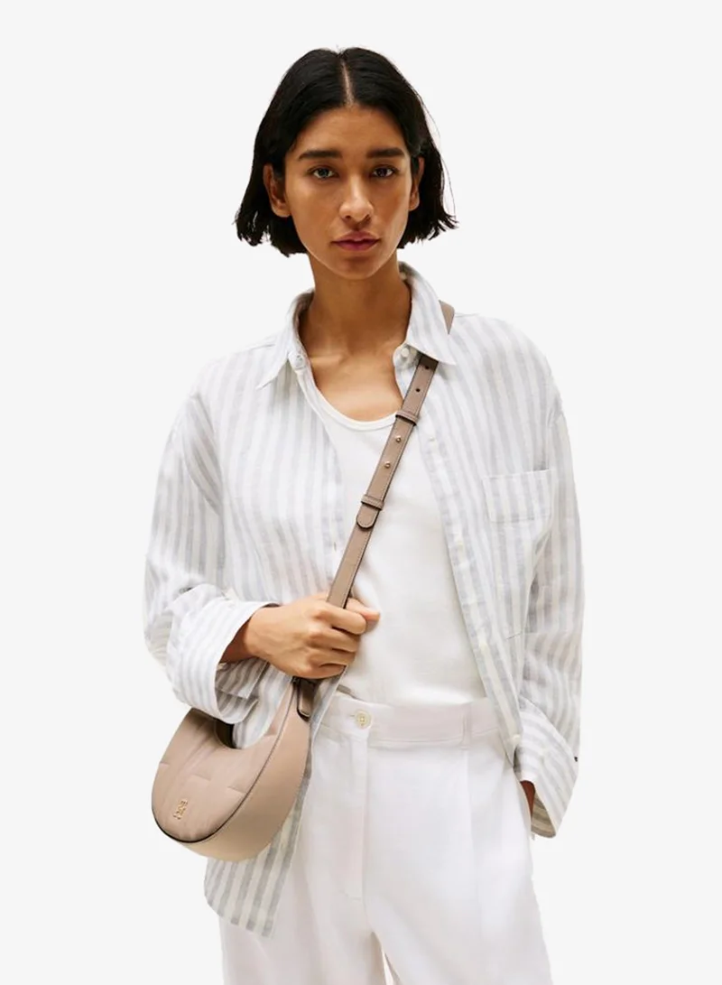 TOMMY HILFIGER Logo Detailed Zip Through Hobo