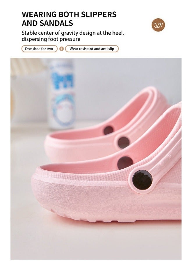 GGEROU Classic Men and Women Sandals Thick Sole Anti Slip Hole Shoes Beach Shoes EVA Casual Clogs Black  - Image 4