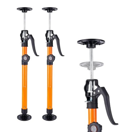 Tikelly Cabinet Jack for Installing Cabinet Support Rod 3rd Hand Support System Adjustable Support Pole,Extend from 19.29 inch to 43.30 inch,Orange 2 Pack - Image 1