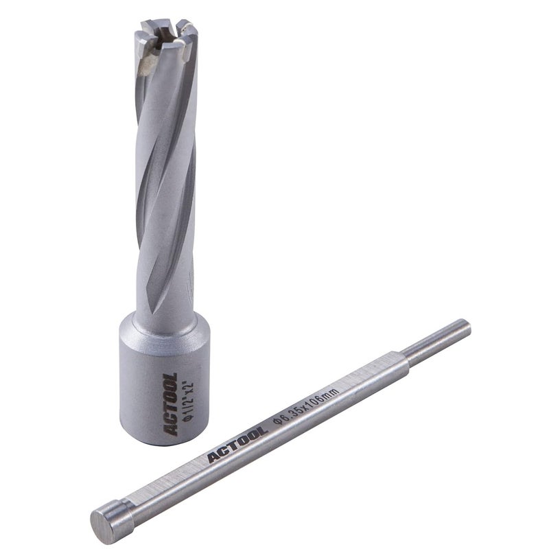 ACTOOL 1/2'' Diameter x 2'' Depth of Cut Carbide Tipped TCT ANNULAR Cutter with 3/4'' Weldon Shank - Image 5