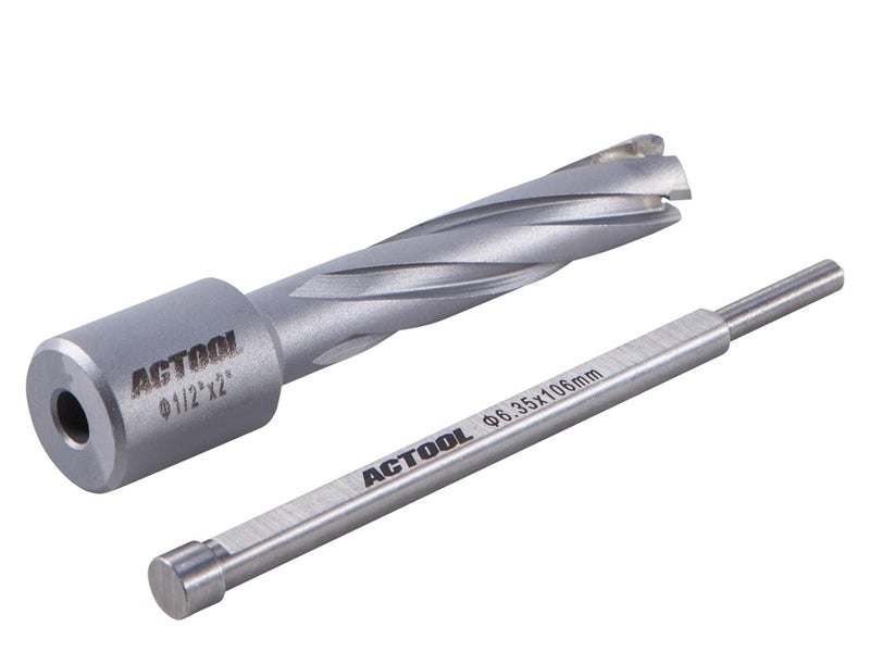 ACTOOL 1/2'' Diameter x 2'' Depth of Cut Carbide Tipped TCT ANNULAR Cutter with 3/4'' Weldon Shank - Image 3