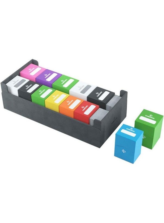 جم جينيك 100+ صندوق اكسسوارات سطح السفينة والألعاب القابل للتحويل | تخزين وحامي بطاقة بأكمام مزدوجة | سطح Nexofyber | يحمل ما يصل إلى 1,000 بطاقة | اللون الأسود | صنع بواسطة - Image 4