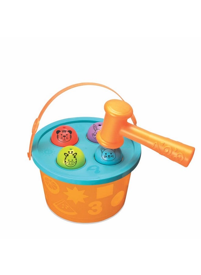 Toymate Hammering Fun - 4 Balls & 1 Basket Knock Pounding Fine Motor and Dexterity Skills Early Educational Montessori Toy Set for Kids - Image 2