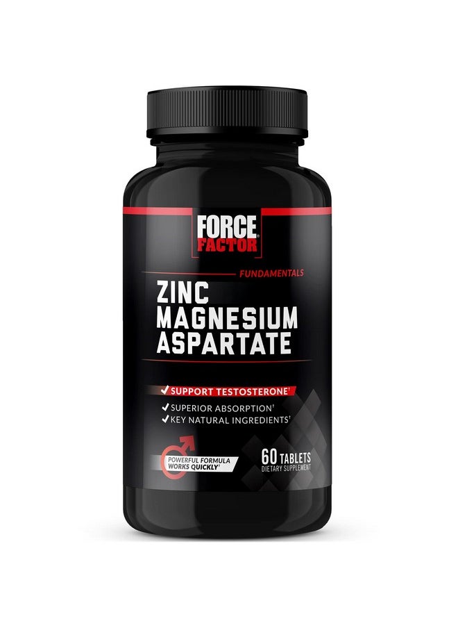 Force Factor Zinc Magnesium Aspartate Zinc Magnesium Supplement To Increase Testosterone Boost Performance And Support Sleep Recovery And Immune Health 60 Tablets  - Image 2