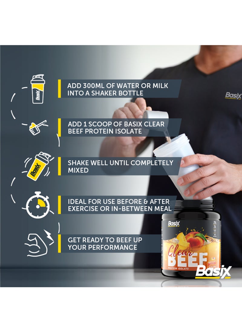 Basix Beef Protein Isolate Peach Ice Tea Flavour 2.2lb  - Image 3