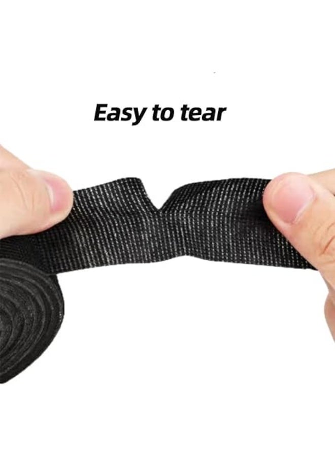 erorex Fabric Cloth Tape 19mmX15m,High Temperature Resistant Automotive Wiring Harness Tape,Wiring Loom Tapes,Black - Image 2