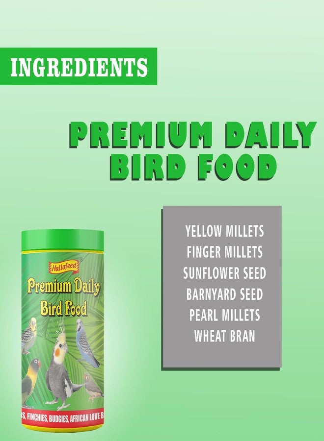 Hallofeed طعام هالوفيد الممتاز للطيور 1.4 كجم - مزيج بذور للببغاوات الصغيرة، والكوكاتيل، وطيور الحب، وبذور الكناري، وبذور عباد الشمس. (700 جم × قطعتين، مناسب لجميع مراحل حياة الطيور) - Image 4