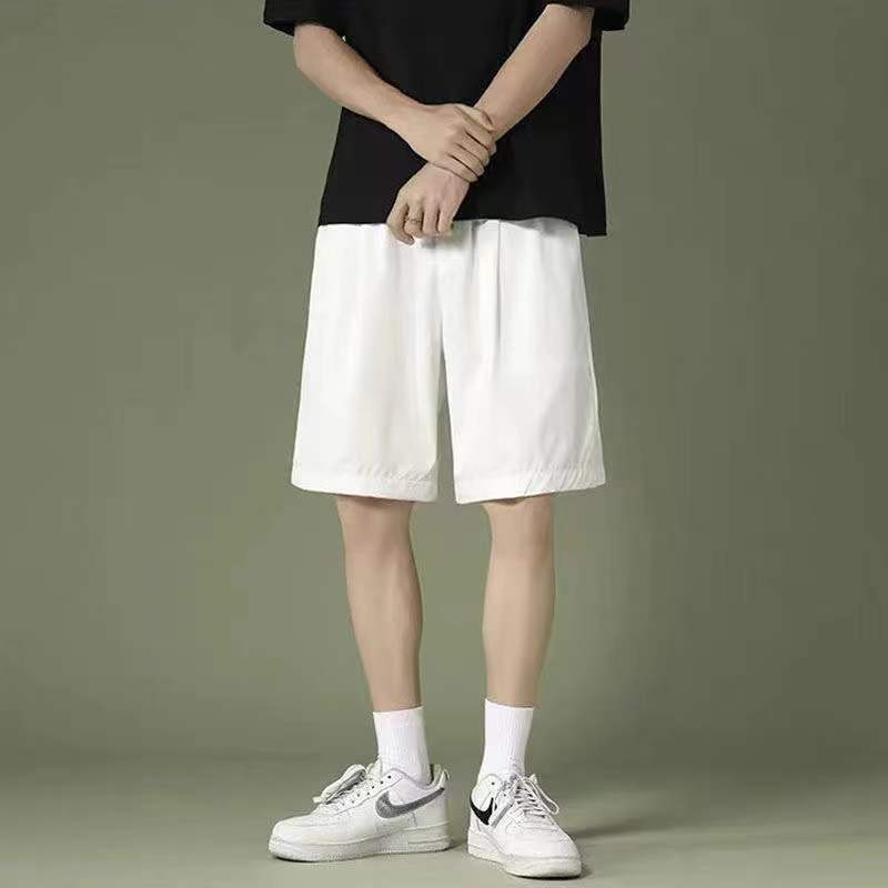 Mens Camo Mesh Quick-Dry Shorts Summer Casual White Ice Silk 