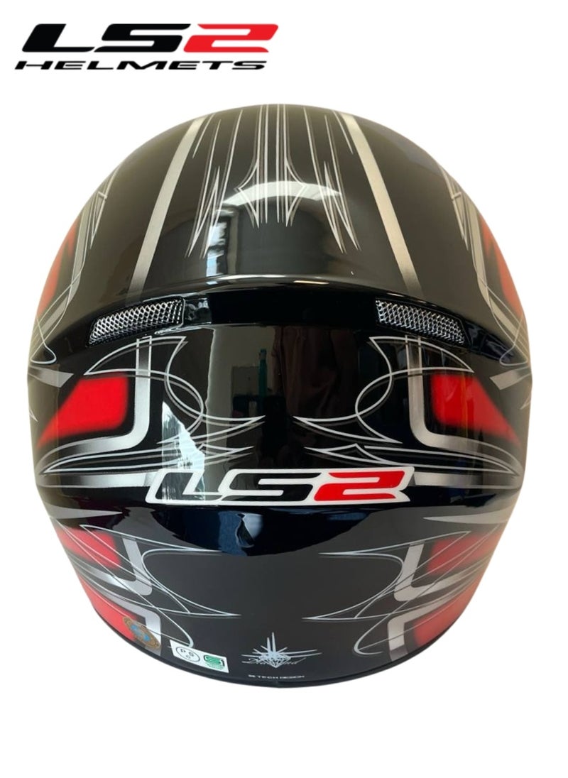 LS2 HELMETS Blast Full Face Motorcycle Helmet – Diamond Red Lightweight, ECE Certified, Aerodynamic, Anti-Scratch Visor, for Men & Women Riders - Size Extra Large  - Image 4