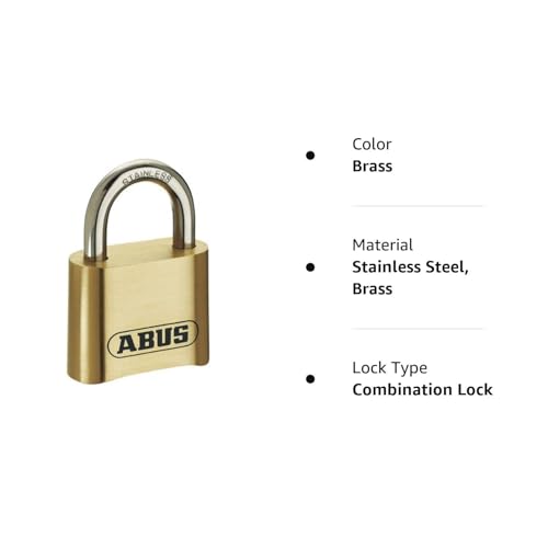 ABUS 180IB/50 All Weather Solid Brass 4-Dial Resettable Combination Padlock with 2" Stainless Steel Shackle - Image 3