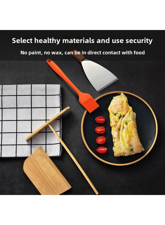 Source Pancake Fruit Rake Stall Egg Cake Scraper Bamboo Dragonfly Kitchen Gadget Oil Brush Shovel Rake-Specifications:Bamboo Scraper 14*8cm-opp Bag  - Image 3