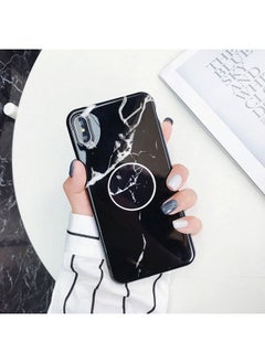 Case Cover For iPhone XS Max Marble Anti-drop TPU Protection Back Cover with Folding Holder Z32