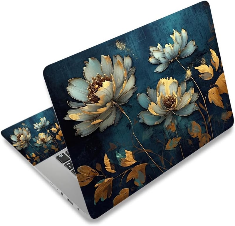 TYUSO Full Body Laptop Skins Sticker Laminated HD Quality Vinyl fits Upto 15.6 inches Waterproof, Fade-Resistant, Easy to Apply & Remove (Pack of 01) (FL) - Image 1