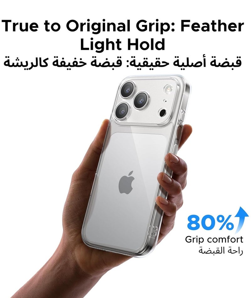 Unipha iPhone 17 Pro Max Case Non-Yellowing Shockproof Phone Cover For iPhone 17 Pro max Anti-Scratch Crystal Clear transparent Cover For iPhone 17 Pro max 6.9-inch - Image 2