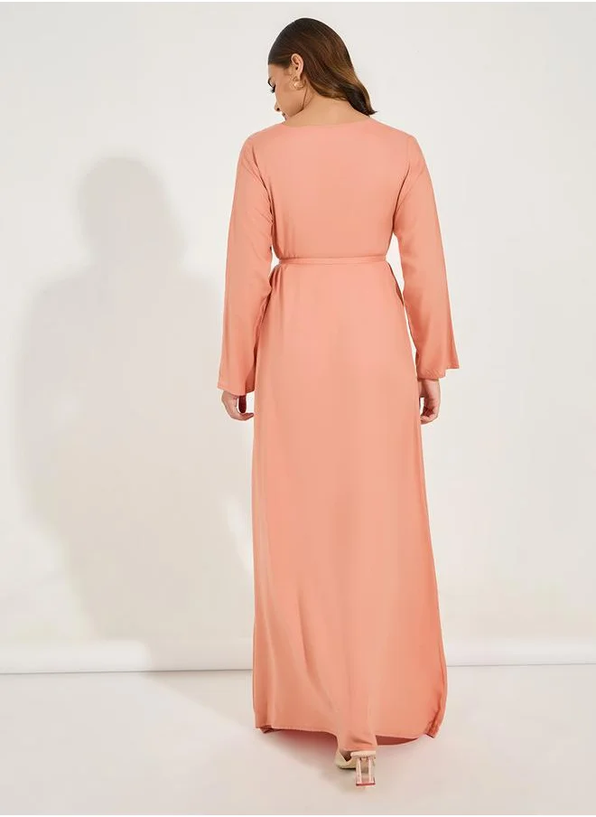Styli Floral Embroidered Jalabiya