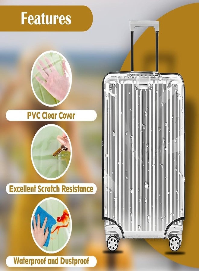 AVIRATH ENTERPRISE 24 inch Trolley Bag Cover/Suitcase Bag Cover/Waterproof Dustproof Luggage Covers/Zippered Clear PVC Suitcase Covers Protectors (Pack of 1) (24 Inch) (Heavy Quality) - Image 5