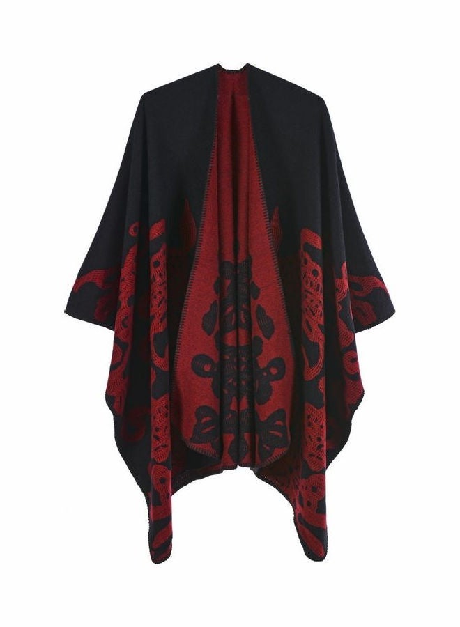 جولي شال بنقشة فراشة أحمر وأسود
