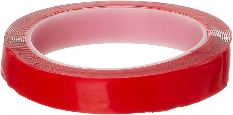 لفة شريط لاصق مزدوج الجوانب من 3 أمتار، مصنوع من الأكريليك المقاوم للحرارة، مناسب لإصلاح السيارات والهواتف المحمولة والمنازل والمكاتب، عرض 2 سم، لون أحمر