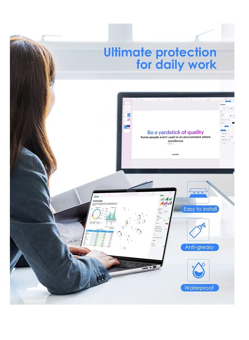 1Pack MacBook Air 15 Inch Screen Protector Upgrade Anti Blue Light Screen film Compatible with MacBook Air 15.3 inch (A3241,A2941,A3114, M2/M3/M4), Matte Scratch Resistance/Eye Protection/Anti Glare - Image 2