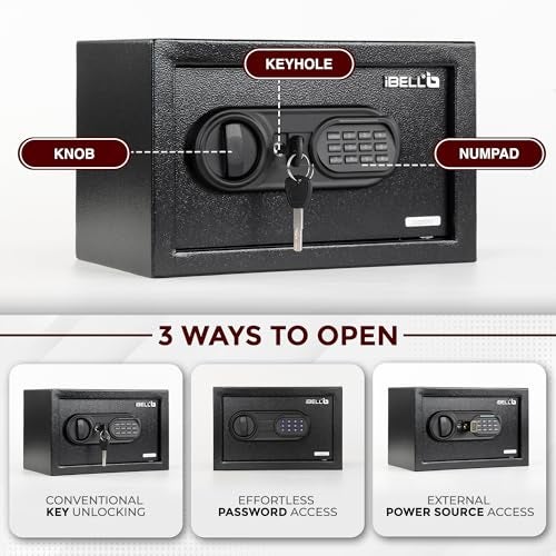 IBELL SL-20S Locker Box For Money & Jewellery, Electronic Safe Locker for Home & Office – Digital Lock with Password and Emergency Key, 200H x 310W x 200D mm, 4.19kg, 1 Year Warranty(Net-8.5L) - Image 4