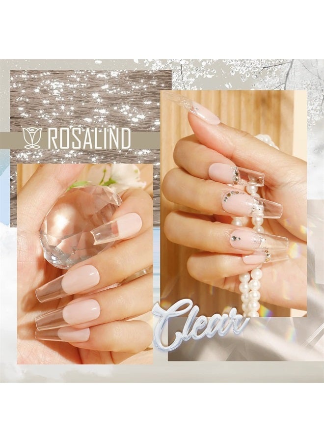 Rosalind جل بولي أكريليك شفاف، 2 قطعة 60 مل مجموعة جل أظافر بولي لبناء الأظافر لتزيين الأظافر الشفافة، جل بولي لتكثيف الأظافر، أنبوب سهل الاستخدام DIY يحتاج إلى مصباح UV - Image 2