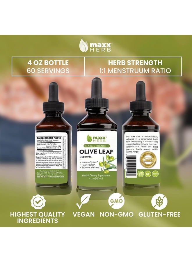 Maxx Herb Olive Leaf Extract: Maximum potency liquid oleuropein absorbs better than capsules or tea, to support immune system, heart health and wellness - Image 5