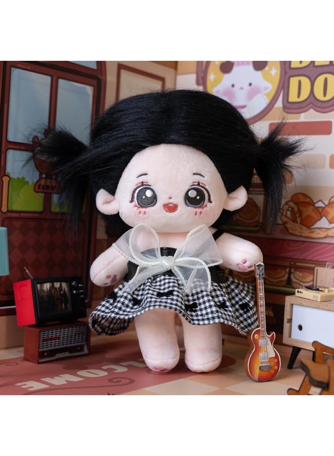 CALEMBOU Plush Doll, 20cm Cotton Doll with Skeleton, Cute Anime Plushies Soft Stuffed Dress Up Doll, Kawaii Plush Toys Rag Dolls with Clothes Gift for Girls(Doll&Clothes-XiaoWanzhi-A) - Image 3