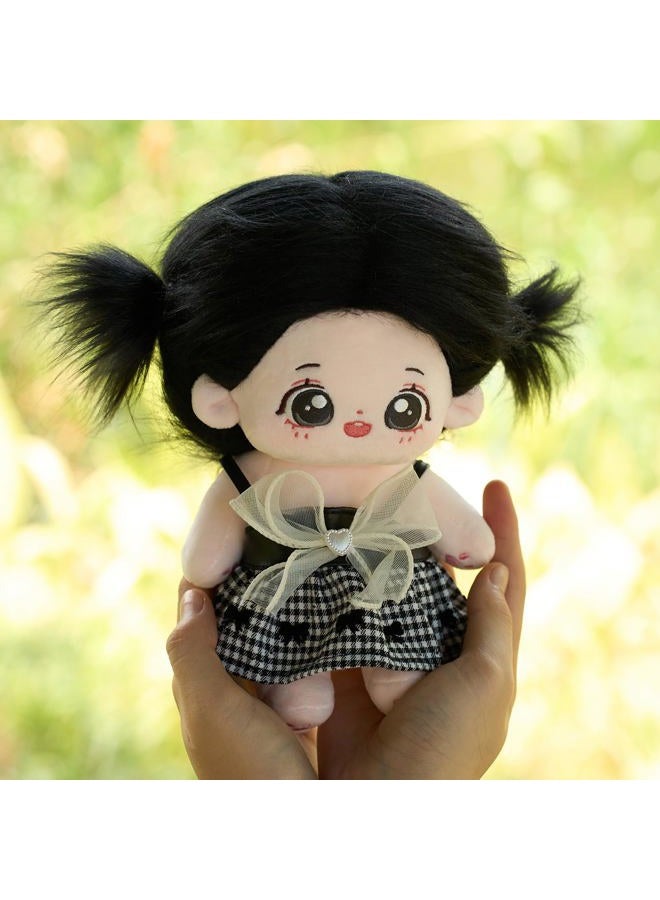 CALEMBOU Plush Doll, 20cm Cotton Doll with Skeleton, Cute Anime Plushies Soft Stuffed Dress Up Doll, Kawaii Plush Toys Rag Dolls with Clothes Gift for Girls(Doll&Clothes-XiaoWanzhi-A) - Image 5