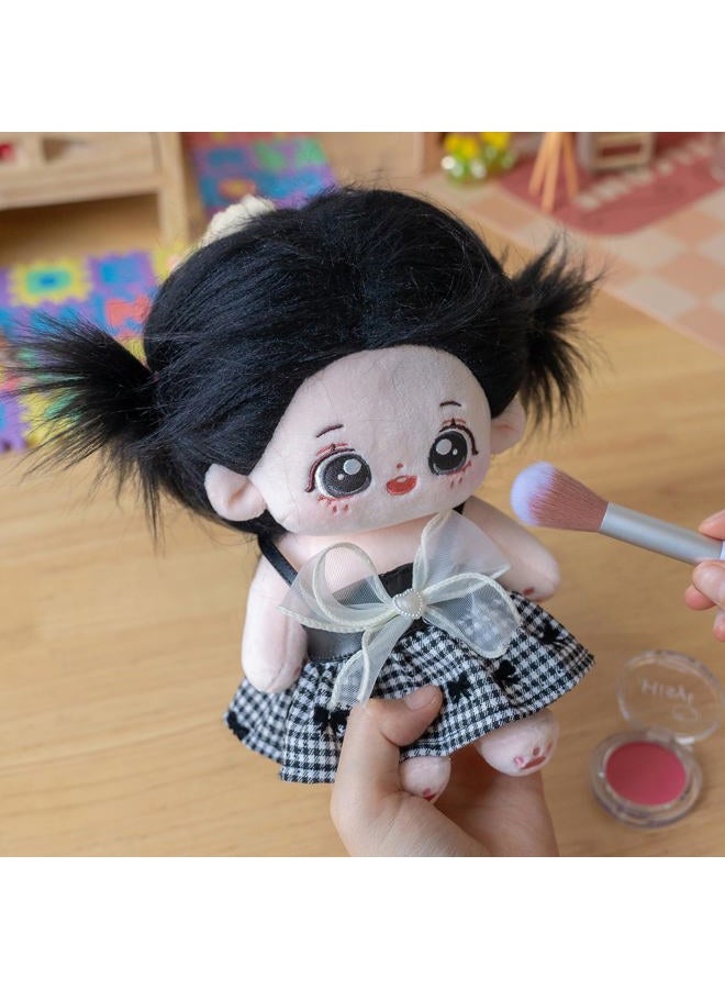 CALEMBOU Plush Doll, 20cm Cotton Doll with Skeleton, Cute Anime Plushies Soft Stuffed Dress Up Doll, Kawaii Plush Toys Rag Dolls with Clothes Gift for Girls(Doll&Clothes-XiaoWanzhi-A) - Image 4