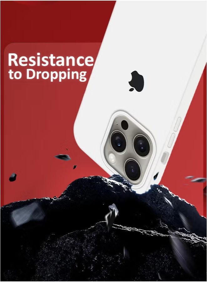 غطاء حماية كامل الجسم من السيليكون السائل لهاتف iPhone 16 Pro Max، مضاد للخدش، بطانة ناعمة من الألياف الدقيقة، لهاتف iPhone 16 Pro Max مقاس 6.9 بوصة - Image 3
