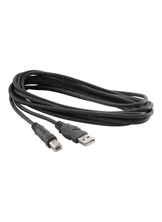 3 Meters USB 2.0 Type A to Type B Male Printer Cable – Long High-Speed Data Transfer Cable for Printers, Scanners, External HDDs, Fax Machines & More – Plug & Play Connection with Stable Signal and Durable Construction – Black