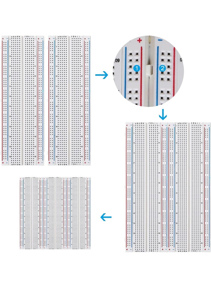 Breadboard 830 Points – Prototype Solderless Testing Board for Arduino, Raspberry Pi & DIY Electronics Projects - Image 3