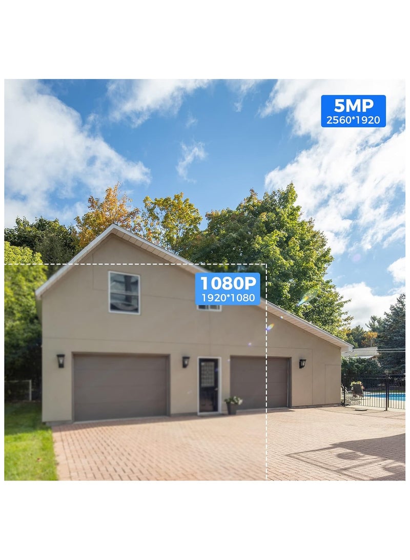 نظام كاميرات أمن لاسلكي 10 قنوات مع 4 كاميرات بدقة 3 ميجابكسل وقرص صلب 1 تيرابايت، مراقبة منزلية عن بعد - Image 2