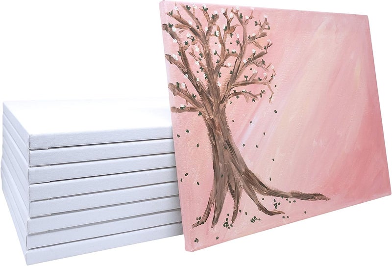 Milo Stretched Artist Canvas | 11x14 inch | Value Pack of 8 Canvases for Painting, Primed & Ready to Paint Art Supplies for Acrylic, Oil, Mixed Wet Media, & Pouring, 100% Cotton with Pine Wood Frame - Image 4